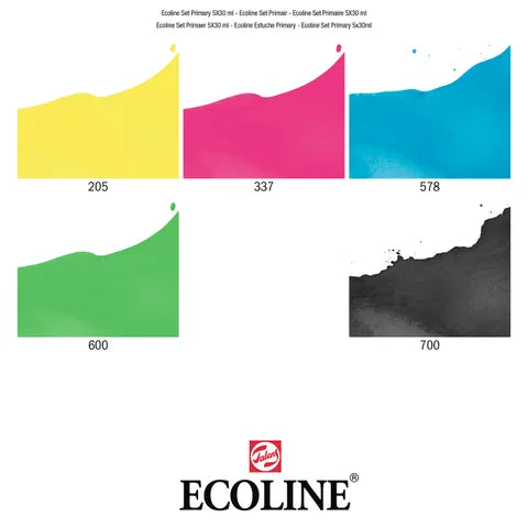 Ecoline Liquid Watercolour 30ml Set 5 Primary