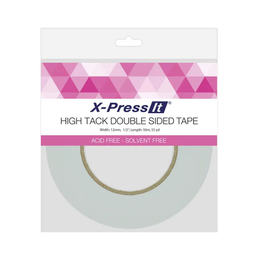X-Press It High Tack Double Sided Tape 12mm x 50m