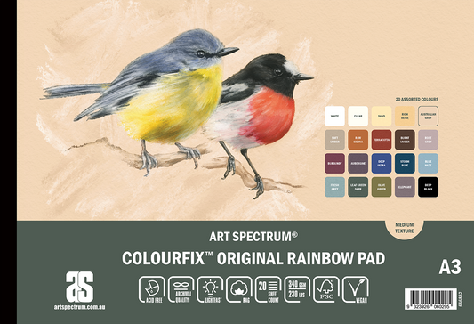 Art Spectrum Colourfix Original Pad A3 Rainbow 20 Sheets