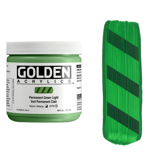 Golden Heavy Body Acrylic 473ml Permanent Green Light