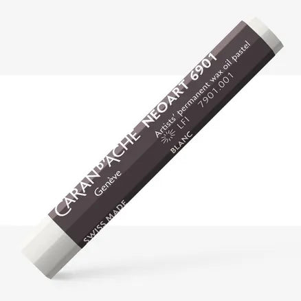 Caran d'Ache 6901 Neoart Wax Oil Pastel 001 White