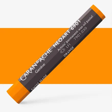Caran d'Ache 6901 Neoart Wax Oil Pastel 030 Orange