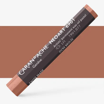 Caran d'Ache 6901 Neoart Wax Oil Pastel 077 Burnt Ochre