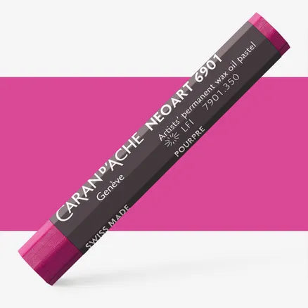 Caran d'Ache 6901 Neoart Wax Oil Pastel 350 Purplish Red