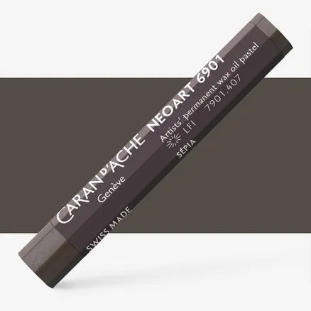 Caran d'Ache 6901 Neoart Wax Oil Pastel 407 Sepia