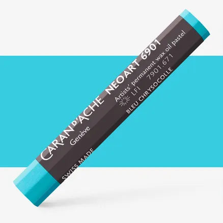 Caran d'Ache 6901 Neoart Wax Oil Pastel 671 Chrysocolla Blue