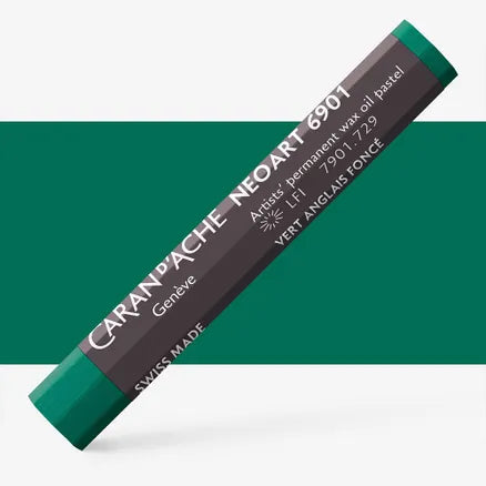 Caran d'Ache 6901 Neoart Wax Oil Pastel 729 Dark English Green