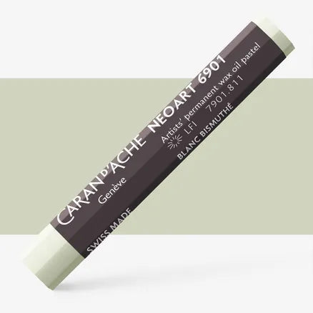 Caran d'Ache 6901 Neoart Wax Oil Pastel 811 Bismuthe White