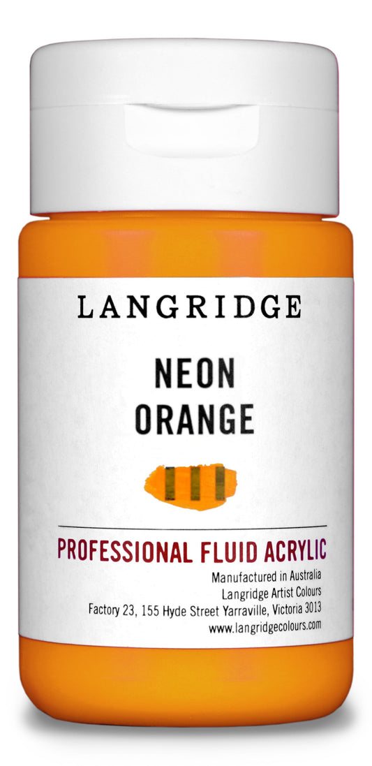 Langridge Fluid Acrylic 125ml Series 3 Neon Orange