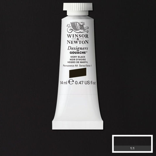 Winsor & Newton Designers Gouache 14ml Ivory Black