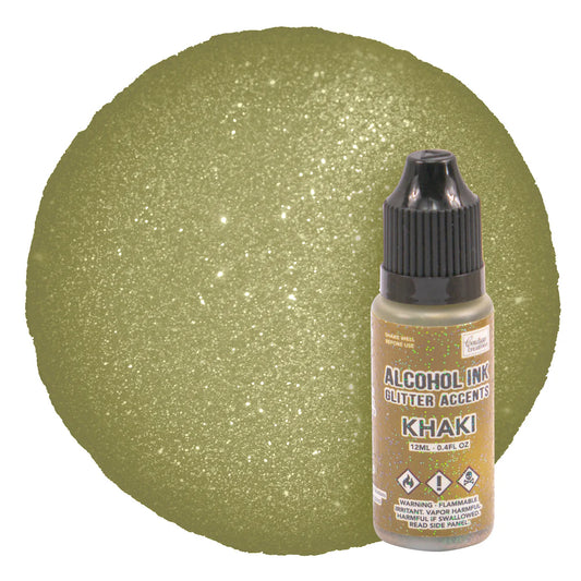 Couture Creation Alcohol Ink 12ml Glitter Khaki SALE