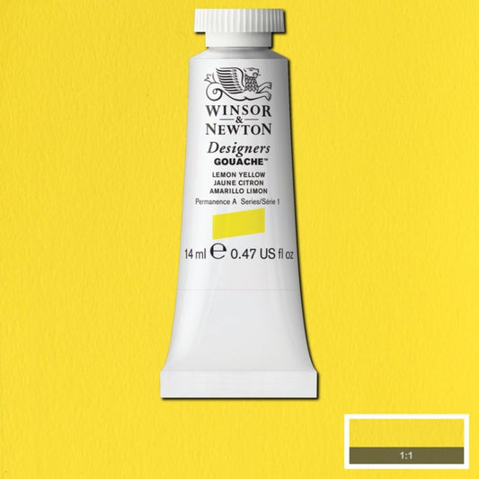Winsor & Newton Designers Gouache 14ml Lemon Yellow