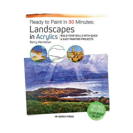 Ready to Paint in 30 Minutes Landscapes in Acrylics Book by Barry Herniman