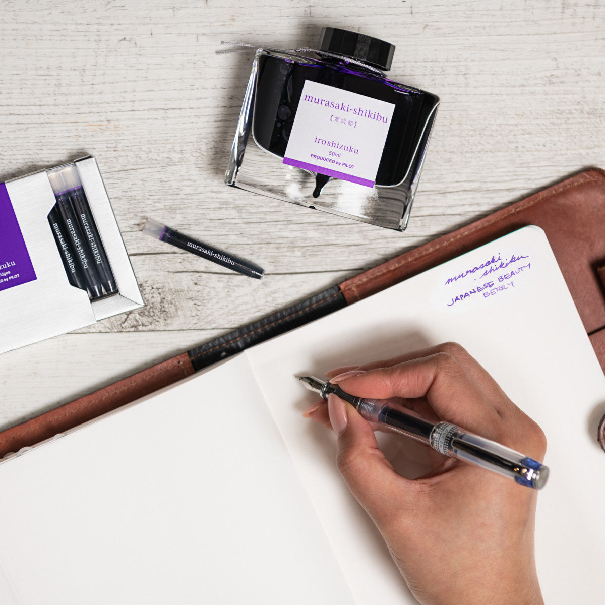 Pilot Iroshizuku Ink Fountain Pen Cartridges Murasaki-shikibu / Japenese Beauty Berry 6 Pack