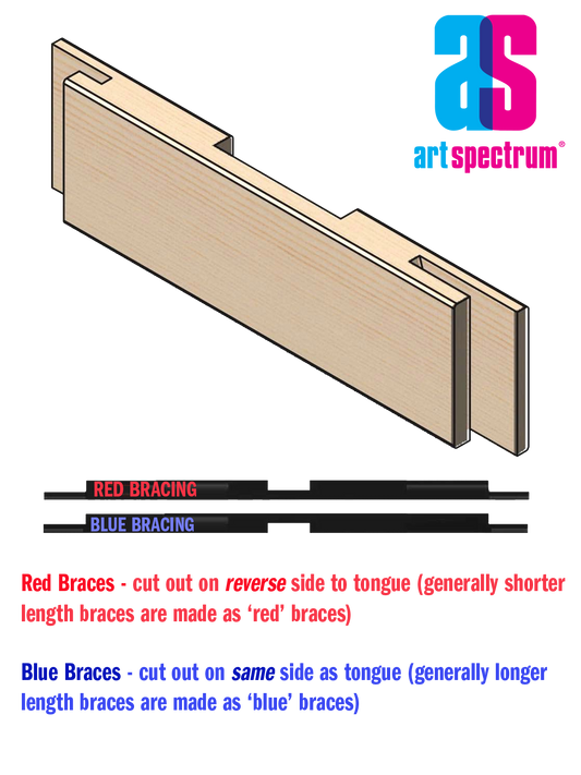 Art Spectrum Heavy Cross Bracing Red 60" (1524mm) 1 Piece