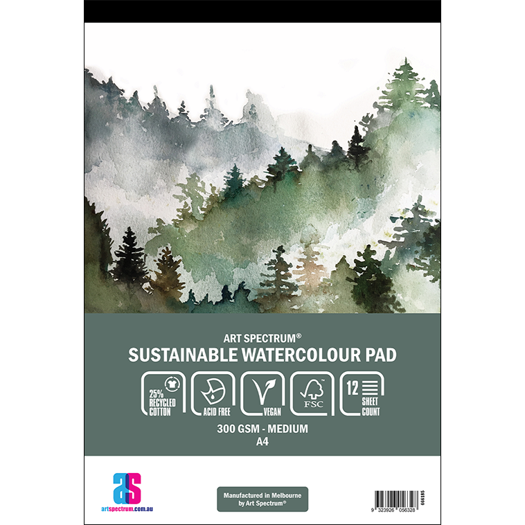Art Spectrum 25% Recycled Cotton Sustainable Watercolour Pad Cold Pressed 300gsm A4