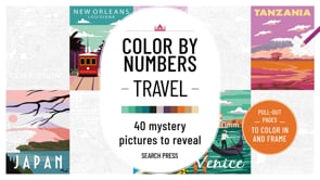 Colouring In: Color by Numbers: Book 'Travel'