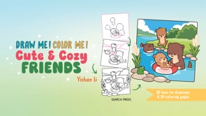 Colouring In: Cute & Cozy Book - 'Friends'