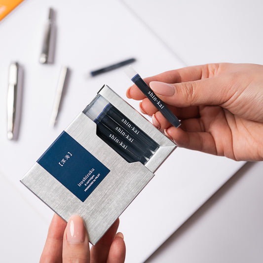 Pilot Iroshizuku Ink Fountain Pen Cartridges Shin-kai / Deep Sea 6 Pack