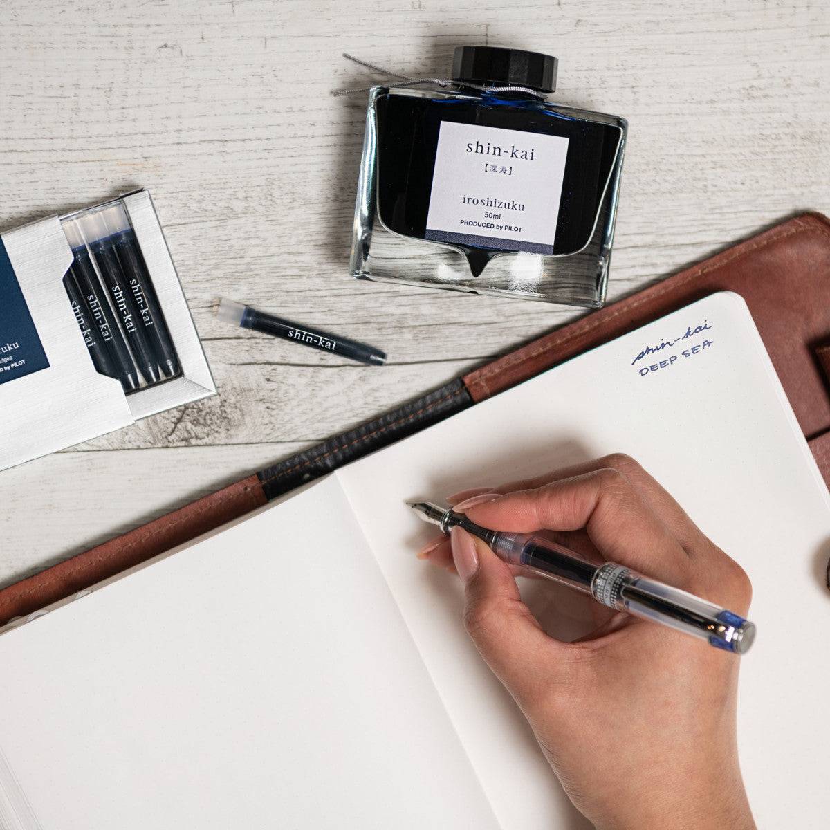 Pilot Iroshizuku Ink Fountain Pen Cartridges Shin-kai / Deep Sea 6 Pack