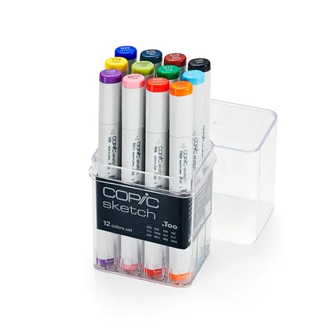 Copic Sketch Marker Set 12 Basic Assorted