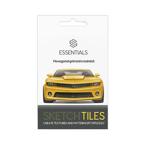 Sketch Tiles Essentials 2 pk - Hexagon & Crosshatch