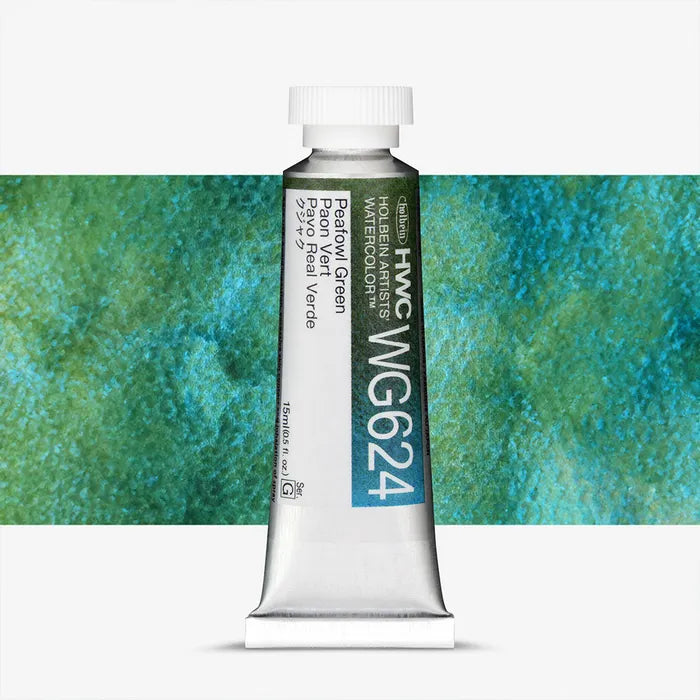 Holbein Artist Watercolour 15ml Granulating Peafowl Green