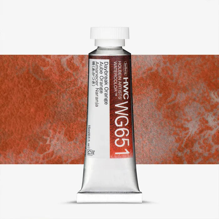 Holbein Artist Watercolour 15ml Granulating Daybreak Orange