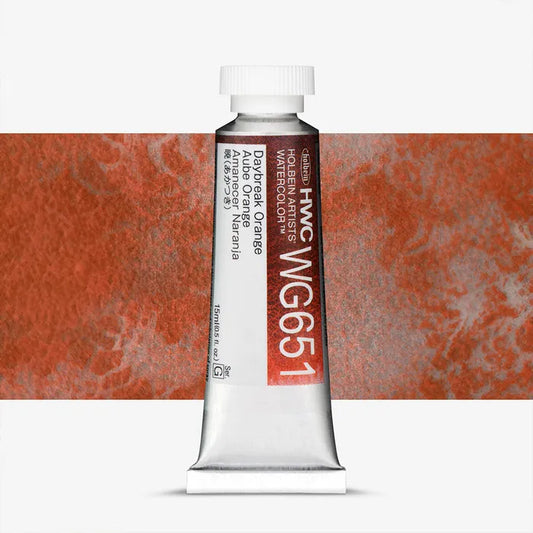 Holbein Artist Watercolour 15ml Granulating Daybreak Orange