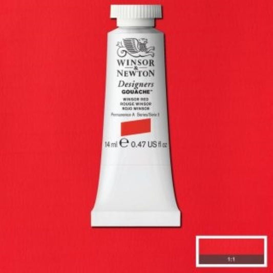 Winsor & Newton Designers Gouache 14ml Winsor Red