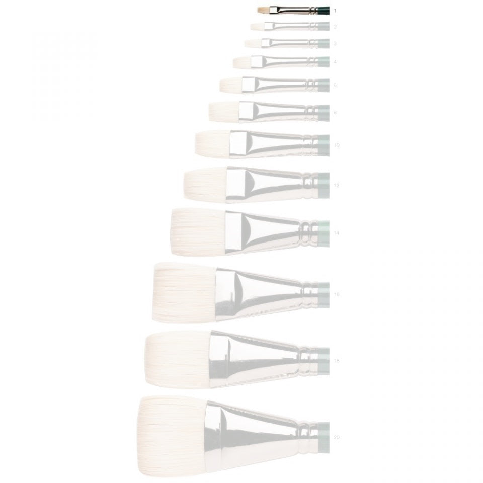 Winsor & Newton Winton Hog Short Flat Bright Size 1