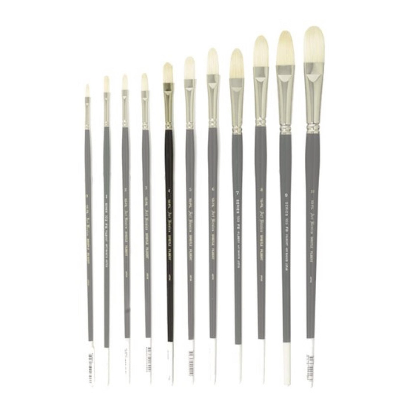 103FIL Art Basics Bristle Filbert Size 4 - theartshop.com.au