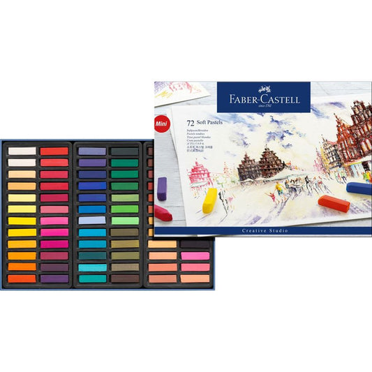 Faber Studio Soft Pastel 72 Asst Half Sticks