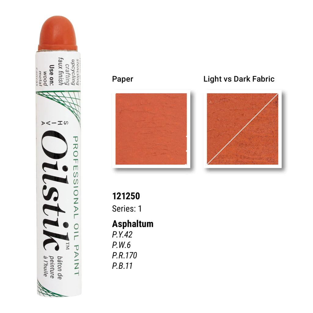 Shiva Artists Oil Paintstik 50 Asphaltum (discontinued & online only)