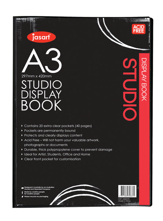 Jasart Studio Display Book A3 20 Pockets