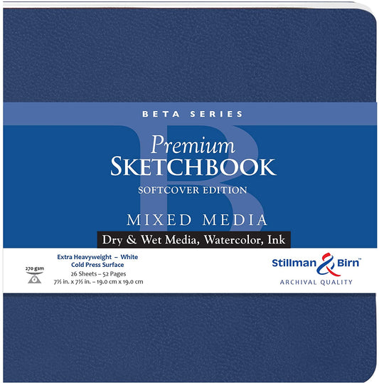 Stillman & Birn Beta Soft Cover 7.5x7.5" Square 52 Page White