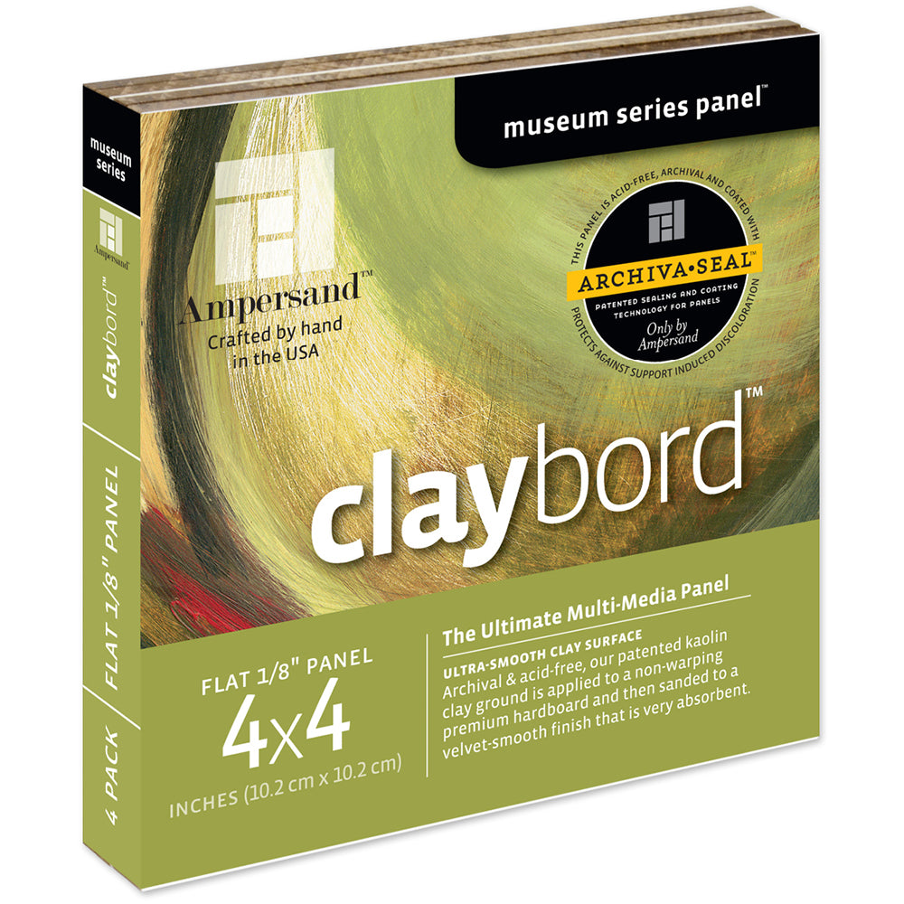 Ampersand Claybord 1/8" - 4 x 4" Pkt 4