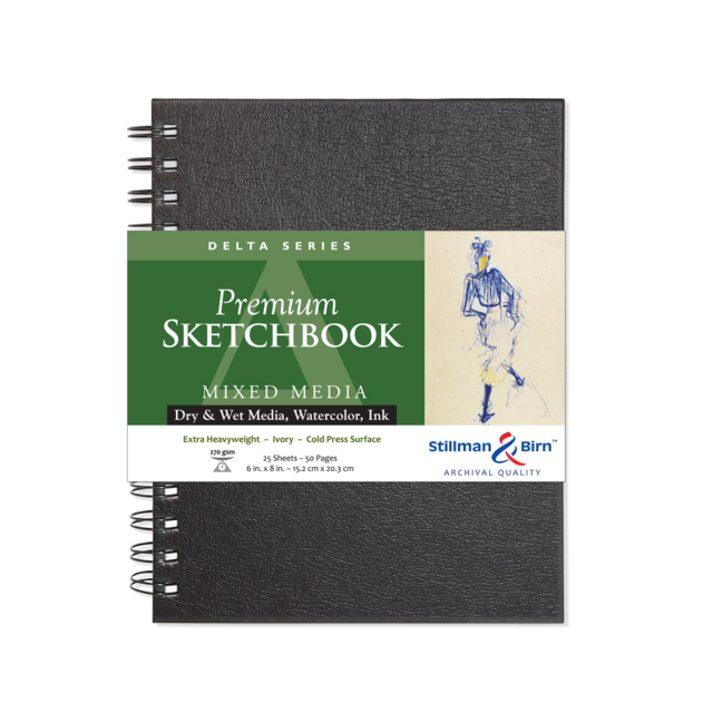 Stillman & Birn Delta Wirebound 270gsm 50 Pages 6 x 8"