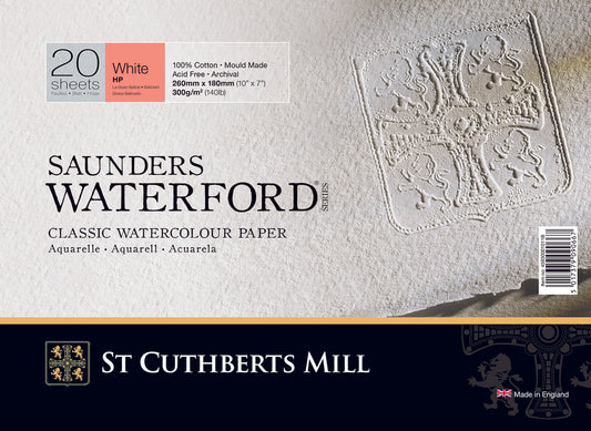 Saunders Block HP 300 gsm 26 x 18cm (10" x 7") (20SH)