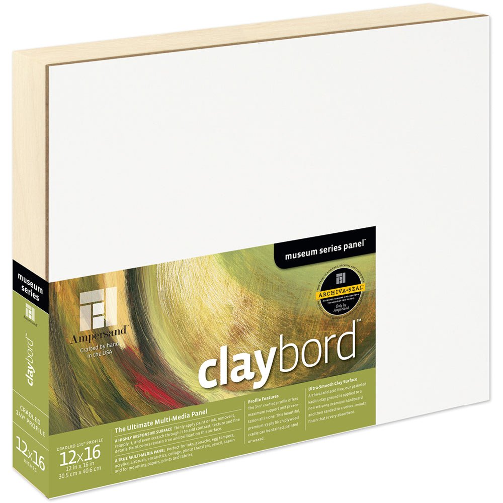 Ampersand Claybord 1.5" - 12 x 16" - theartshop.com.au