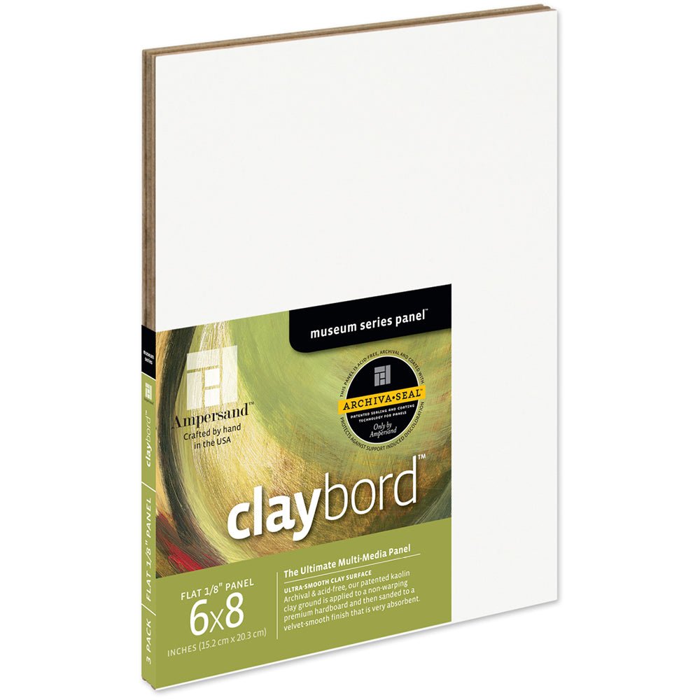 Ampersand Claybord 1/8" - 6 x 8" Pkt 3 - theartshop.com.au