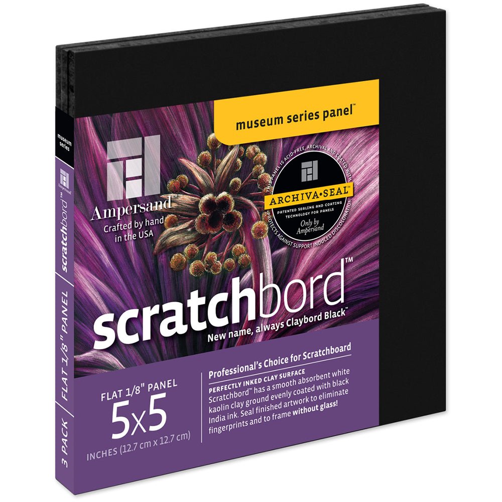 Ampersand Scratchbord 1/8" - 5 x 5" Pkt 3 - theartshop.com.au