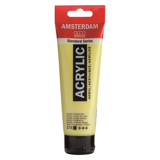 Amsterdam Acrylic 120ml 274 Nickel Titanate Yellow - theartshop.com.au