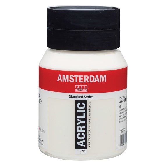 Amsterdam Acrylic 500ml 222 Naples Yellow Light - theartshop.com.au