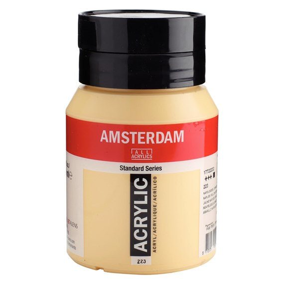 Amsterdam Acrylic 500ml 223 Naples Yellow Deep - theartshop.com.au