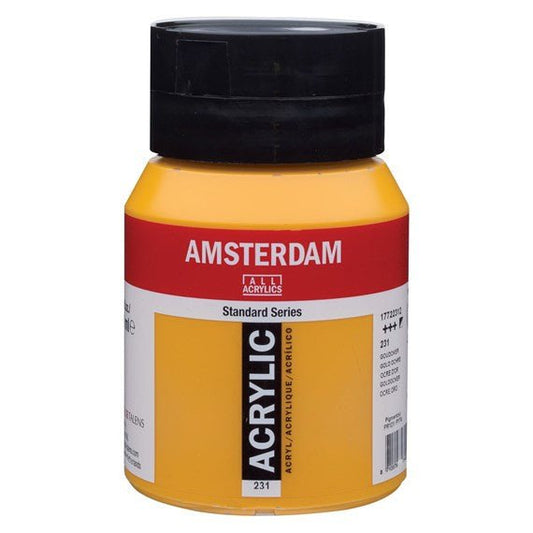 Amsterdam Acrylic 500ml 231 Gold Ochre - theartshop.com.au