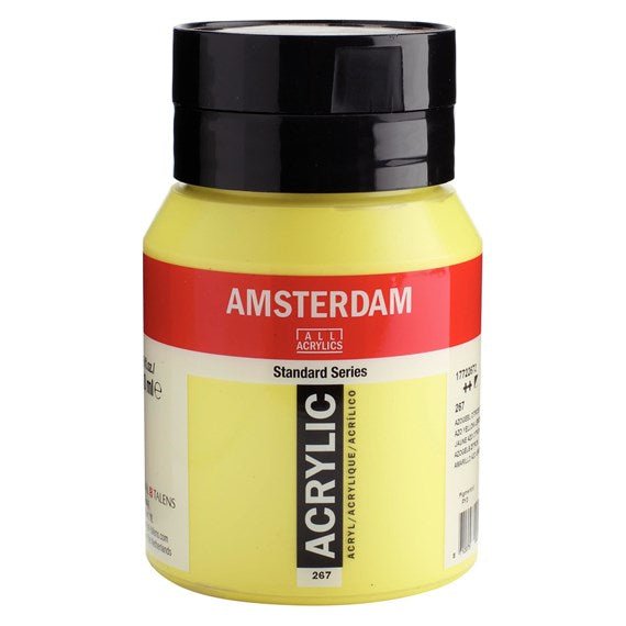 Amsterdam Acrylic 500ml 267 Azo Yellow Lemon - theartshop.com.au