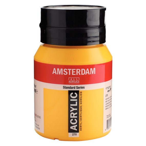 Amsterdam Acrylic 500ml 270 Azo Yellow Deep - theartshop.com.au