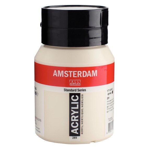 Amsterdam Acrylic 500ml 289 Buff Titanium Light - theartshop.com.au