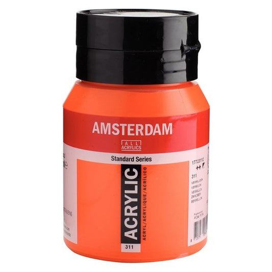Amsterdam Acrylic 500ml 311 Vermilion - theartshop.com.au